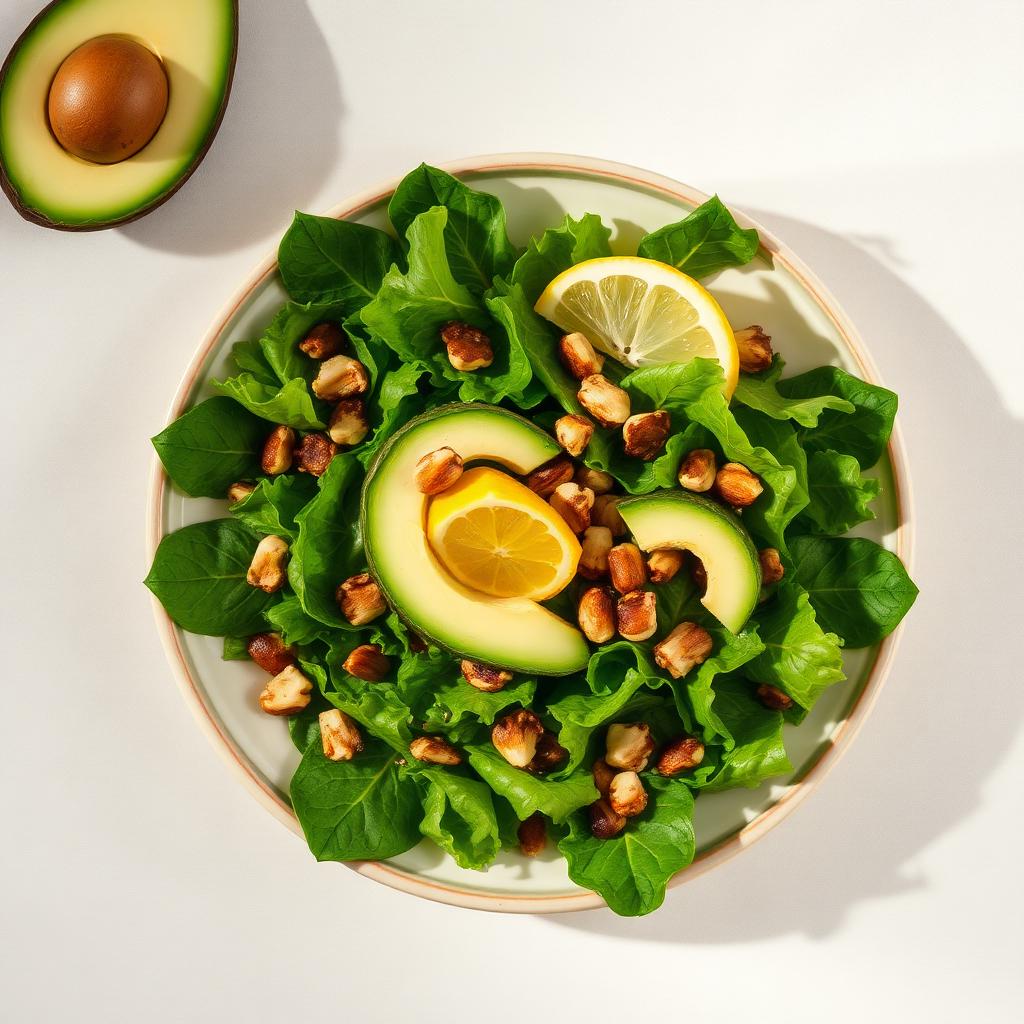 Insalata fresca con avocado e noci